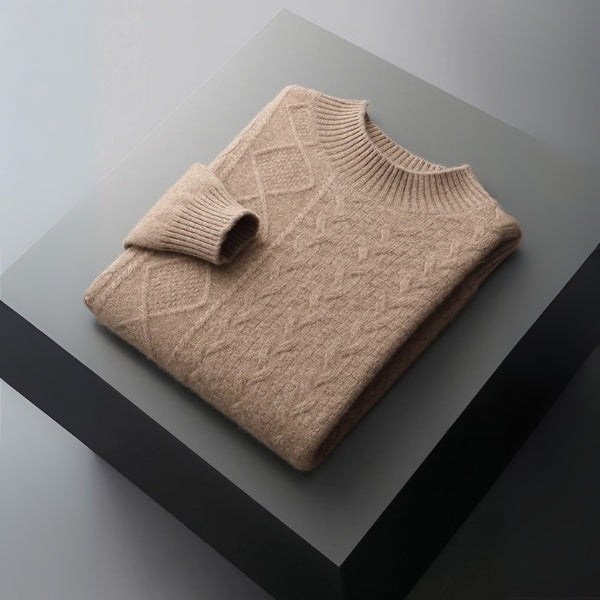 The Taormina Merino Wool Cable Crew