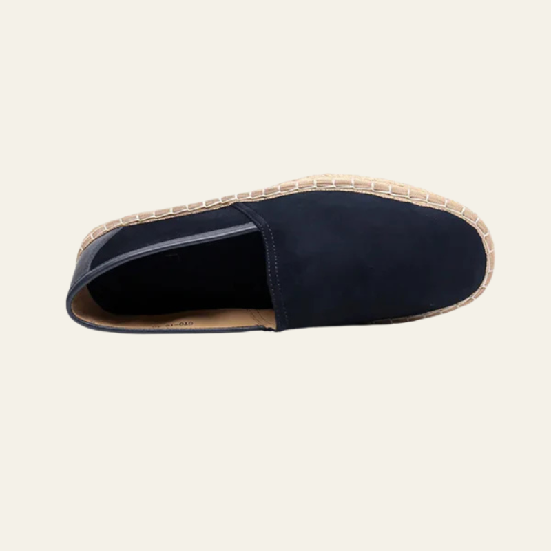The Ravello Navy Suede Espadrille
