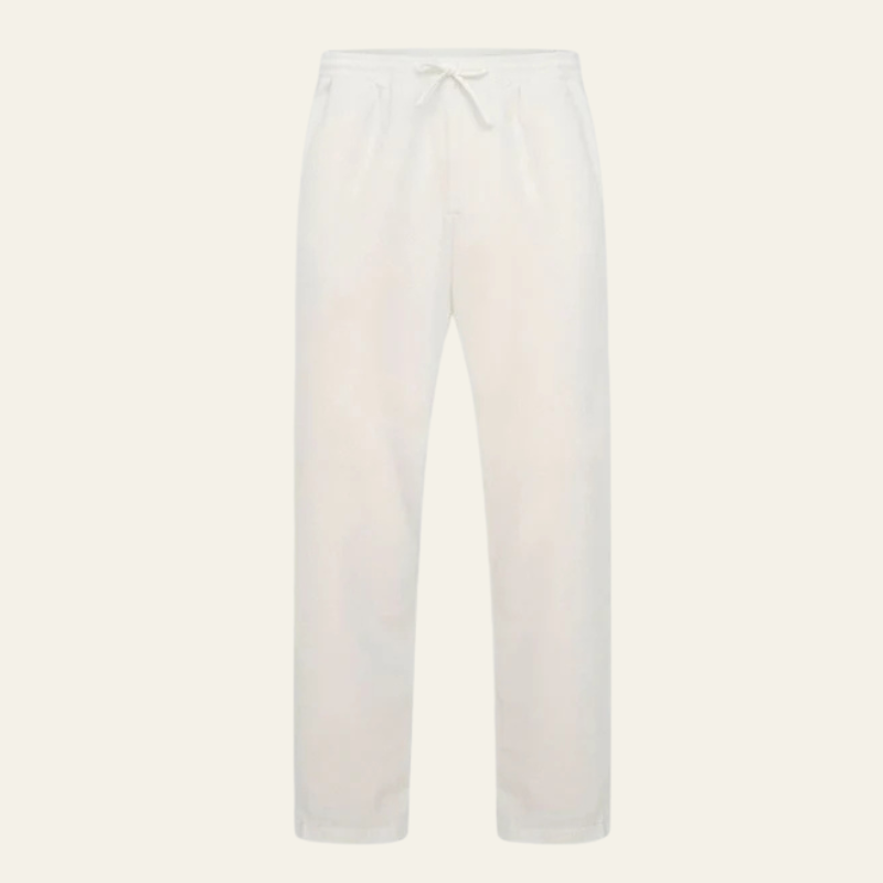 The Positano Cotton–Linen Drawstring Trouser