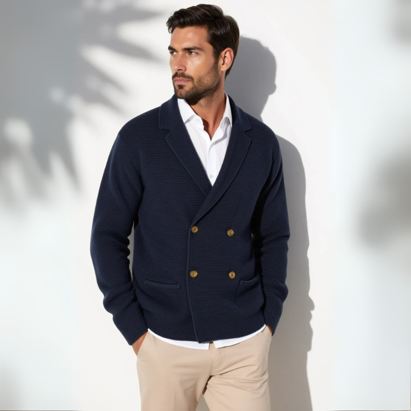 The Como Double-Breasted Knit Cardigan
