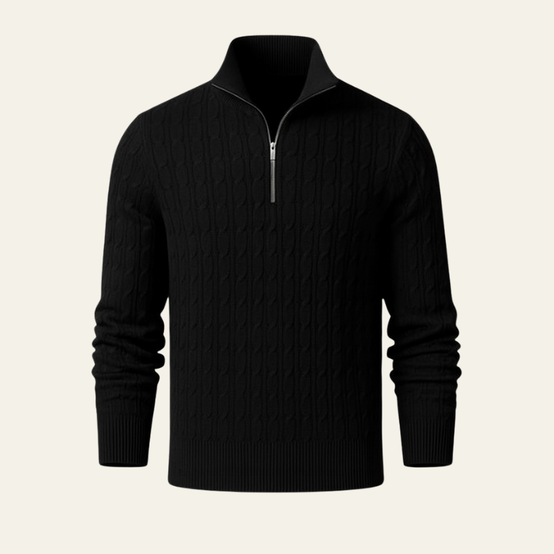 The Verona Textured Quarter-Zip Pullover
