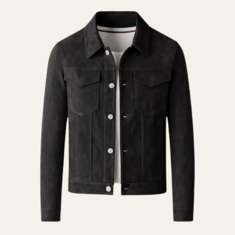 The Toulon Stretch Suede Lapel Jacket