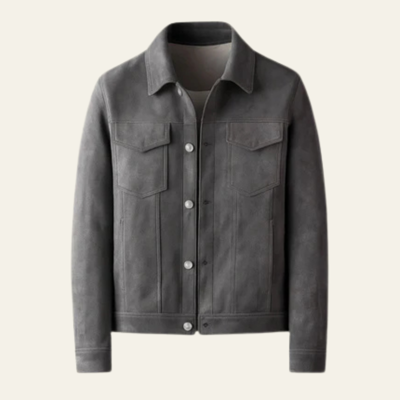 The Toulon Stretch Suede Lapel Jacket