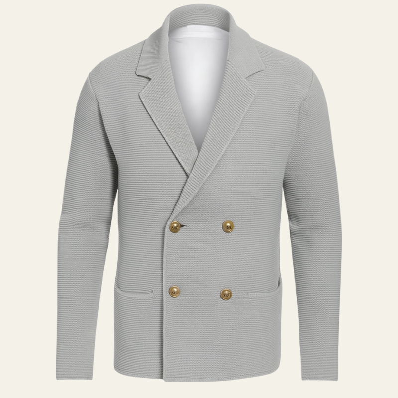 The Parma Double-Breasted Knit Cardigan