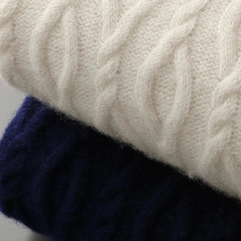 The Ravello Merino Wool Cable Crew