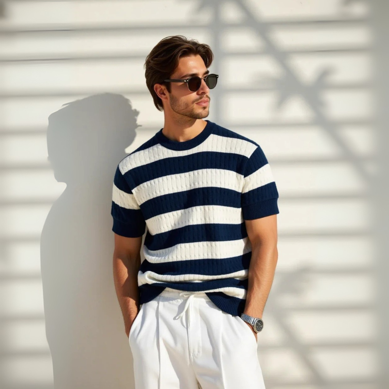The Toulon Stripe Cotton Knit Tee