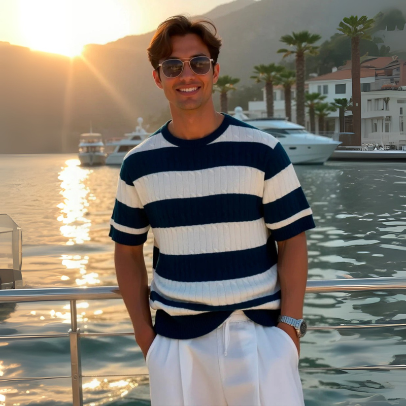 The Toulon Stripe Cotton Knit Tee